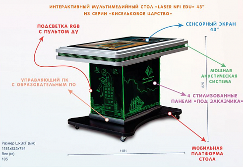 Интерактивный мультимедийный сенсорный стол «Laser NFI edu 32»